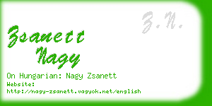 zsanett nagy business card